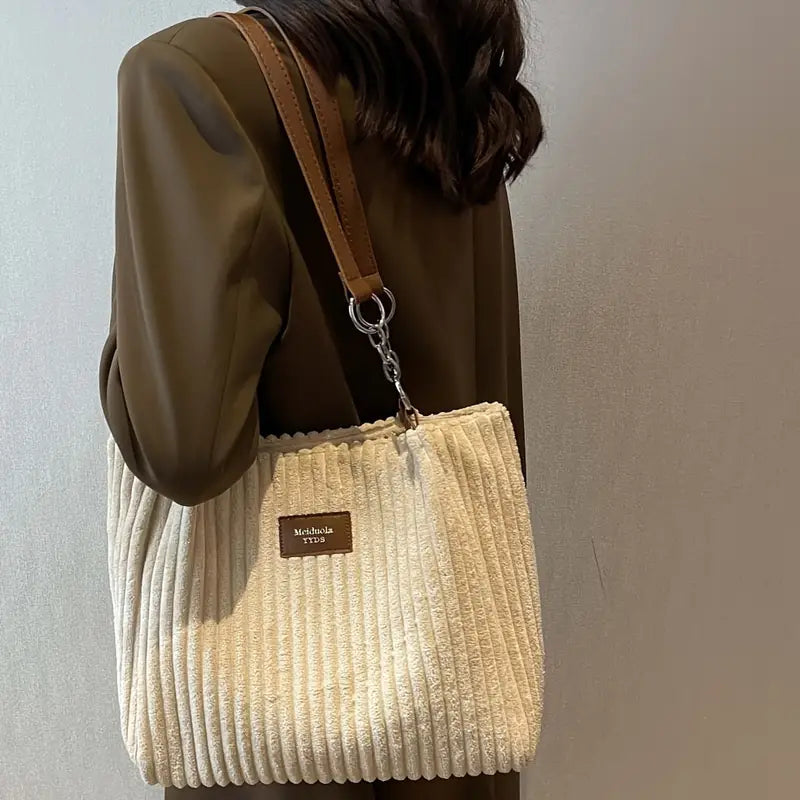 Bernadette | Cotton Corduroy Tote Bag