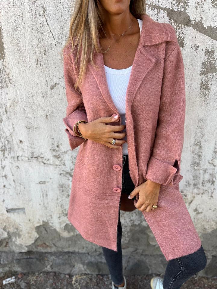 Eve | Casual Long Coat with Lapels