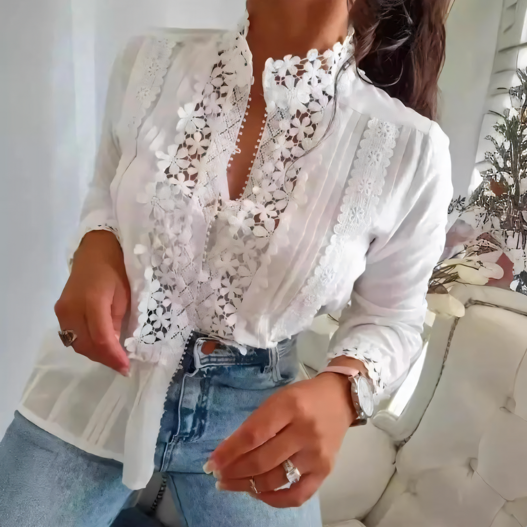 Marga - Floral Lace Blouse