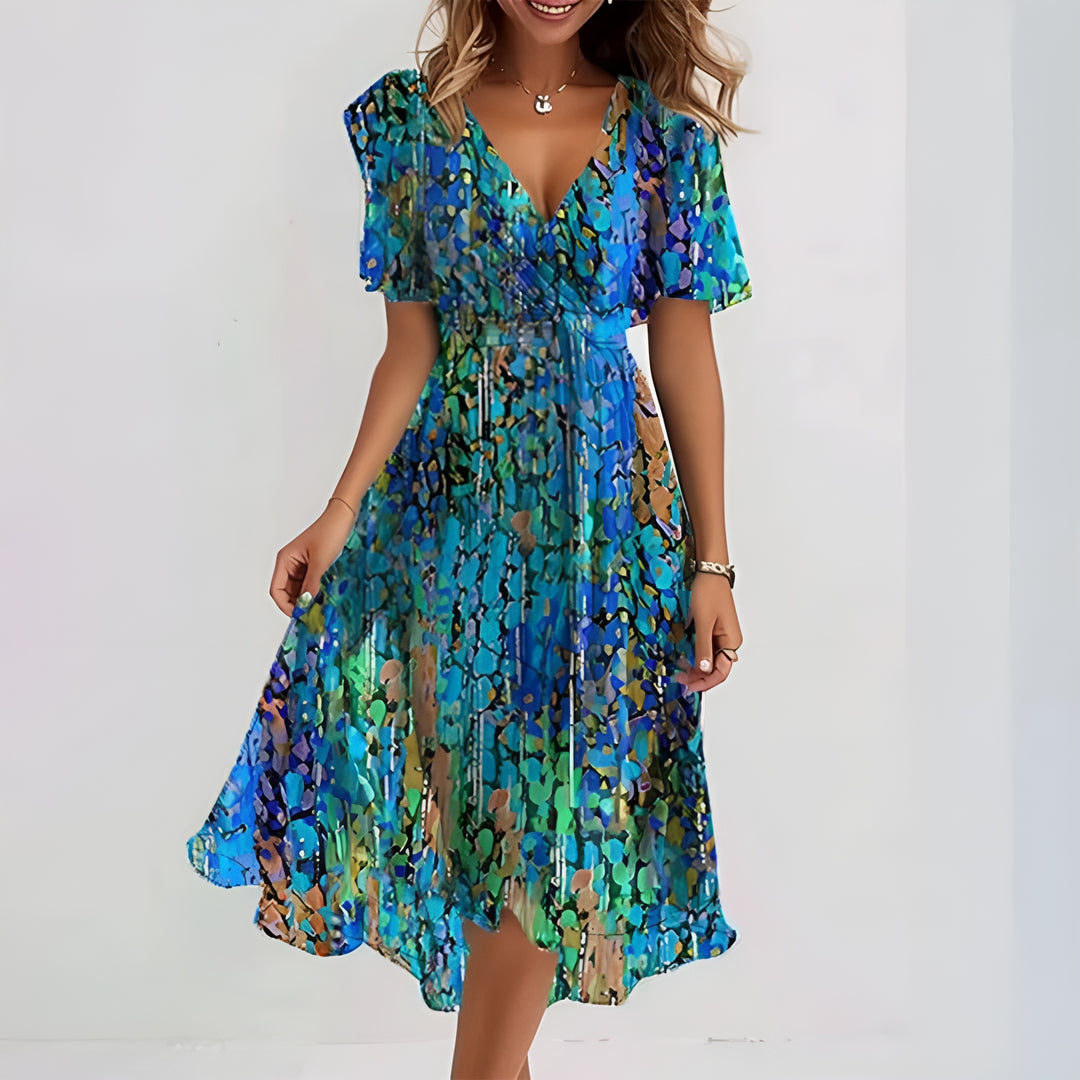 Priscilla | Elegant Short Sleeve Dress