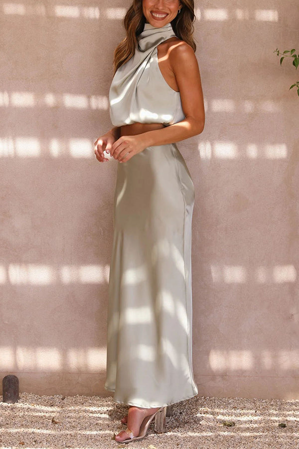 Jennifer | Elegant Satin Dress Set