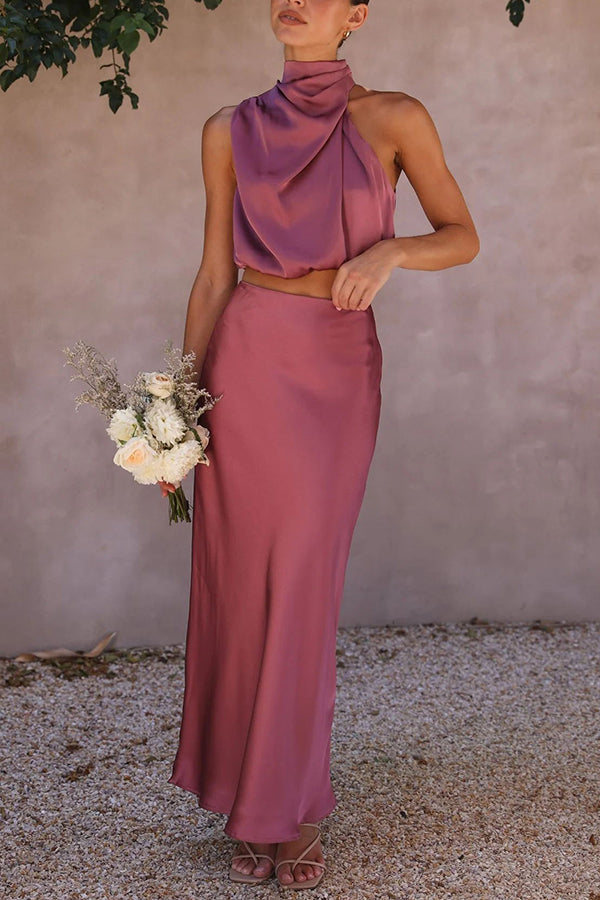 Jennifer | Elegant Satin Dress Set