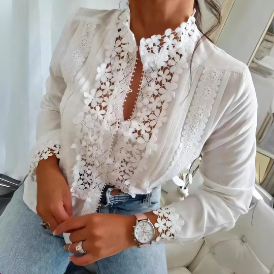 Marga - Floral Lace Blouse