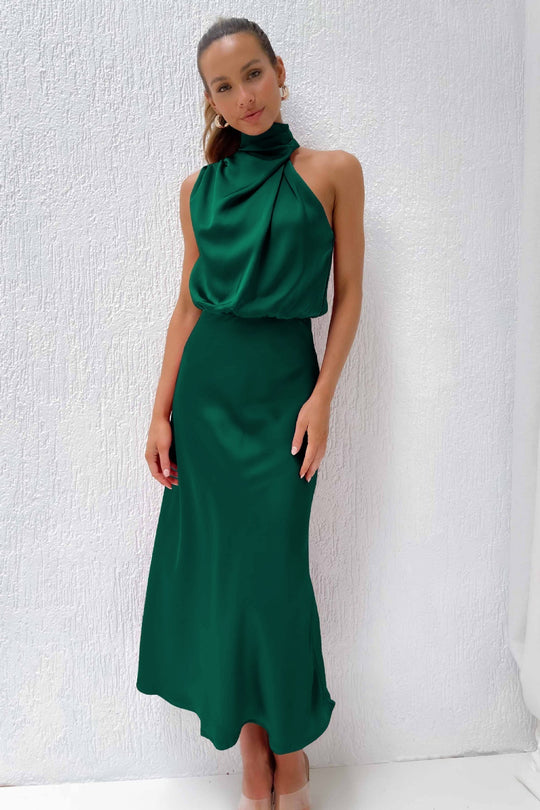 Kirsten | Satin Maxi Dress