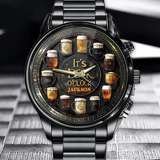 It's Beer O'clock - Personalised Beer Watch