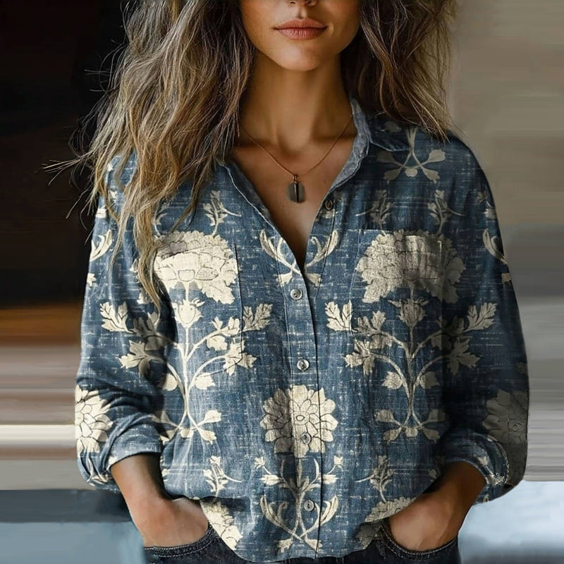 June - Vintage Print Blouse