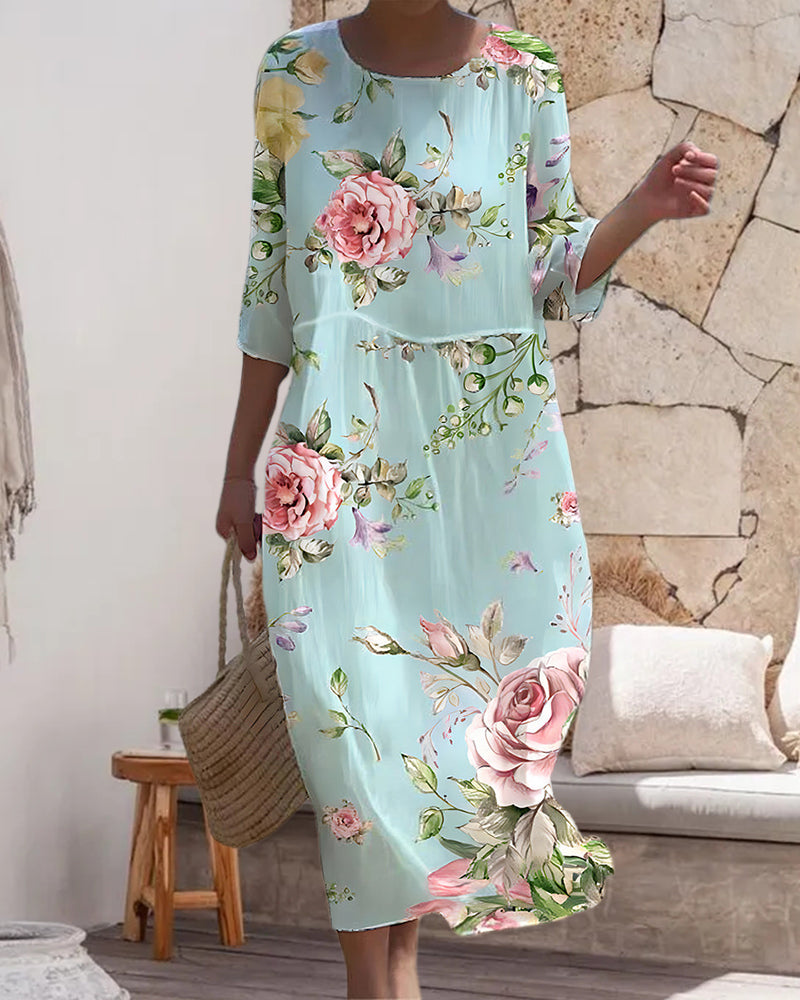 Miranda | Elegant Floral Cover-Up Dress