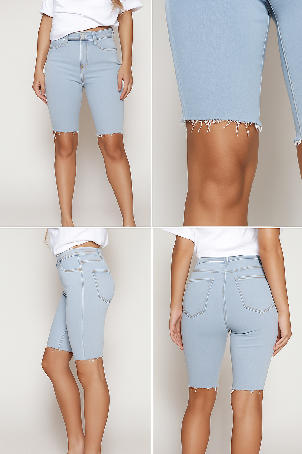 Olive | Cycling Short Jeans