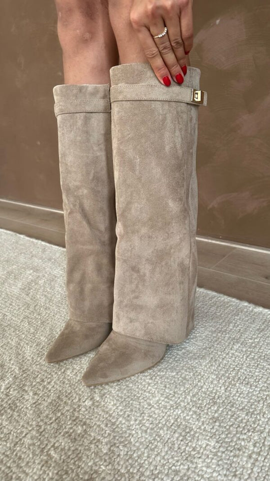 Louisa |  Boots Taupe