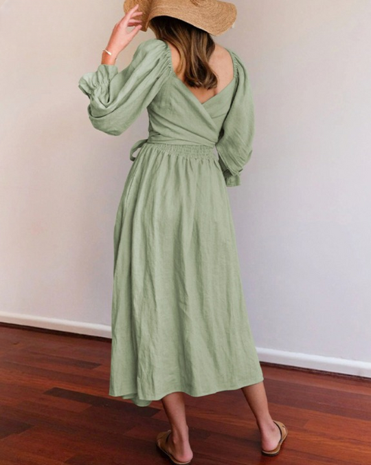 Ophelia | Reversible Ruffled Sleeves Dress