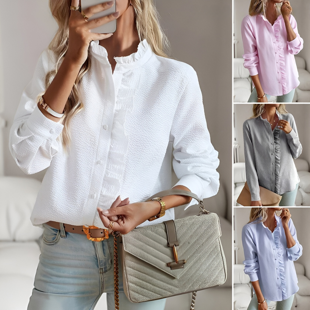Elizabeth | Elegant Long-Sleeve Blouse