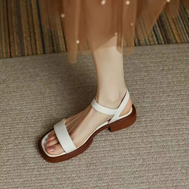 Joanna | Low Heel Minimal Sandals