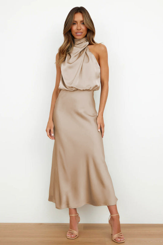 Kirsten | Satin Maxi Dress