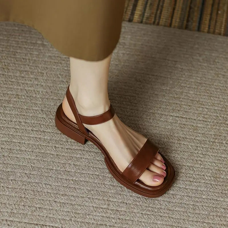 Joanna | Low Heel Minimal Sandals