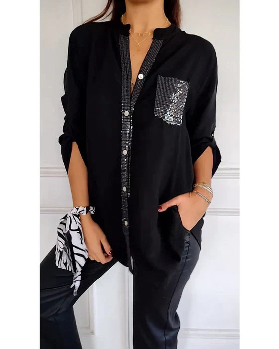 Melina | Sequins Loose-Fit Blouse