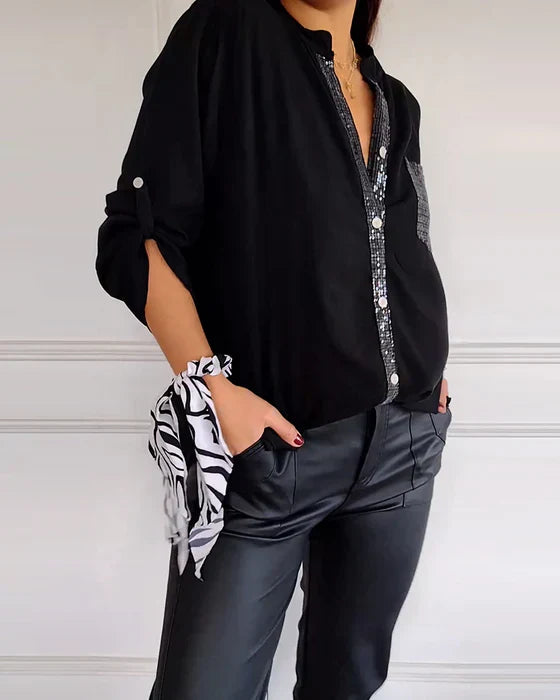 Melina | Sequins Loose-Fit Blouse