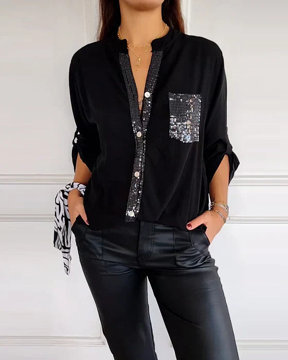 Melina | Sequins Loose-Fit Blouse