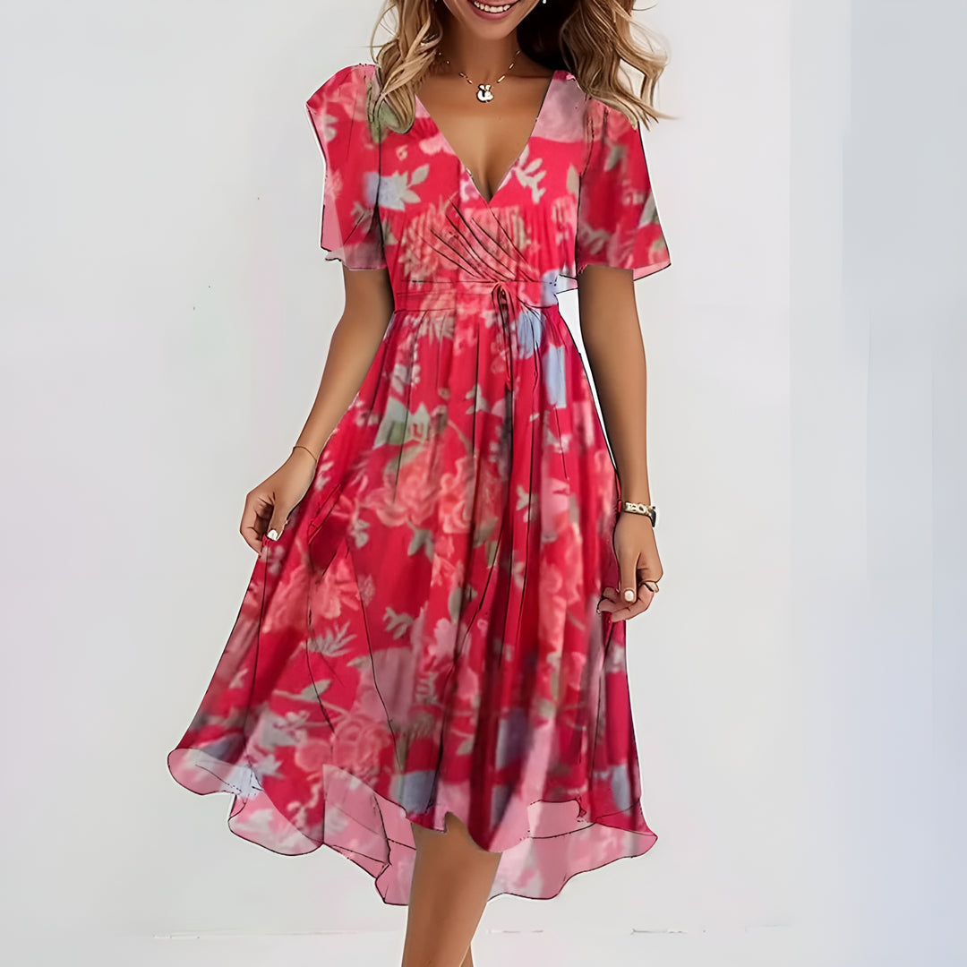 Priscilla | Elegant Short Sleeve Dress