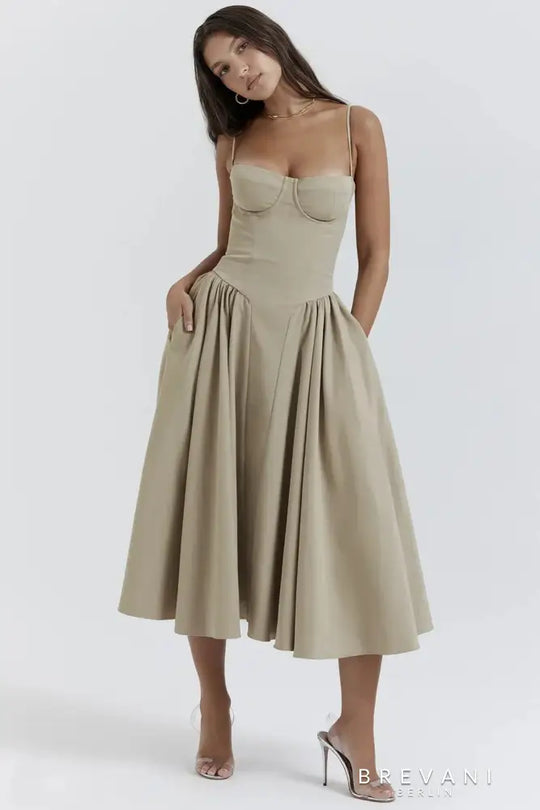 Emma | Elegant Sleeveless Midi Dress