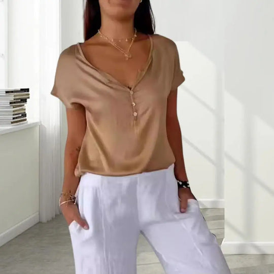 Danique | Elegant V-neck Top