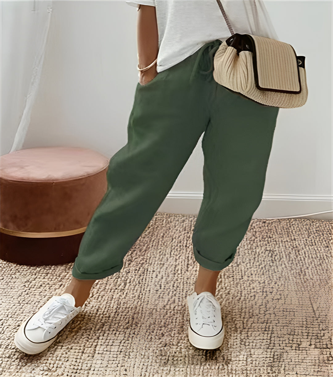 Elisa | Chic Cotton Linen Trousers